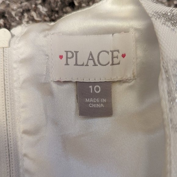 White and Silver Fancy Dress for Girls - Picture 2 of 4